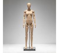 RENLXFI Mannequin Enfant Mannequin Réaliste Articulé pour Adulte, Mannequin Homme Femme avec Base Réglable en Métal, Mannequin Grandeur Nature(Natural,Male)