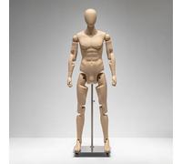 RENLXFI Mannequin Enfant Mannequin Réaliste Articulé pour Adulte, Mannequin Homme Femme avec Base Réglable en Métal, Mannequin Grandeur Nature(Natural,Female)