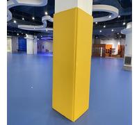 RENLXFI Rembourrage Jaune De Coussin De Poteau D'aire De Jeu, Coussin De Couverture De Poteau De sous-Sol Anti-Collision avec Crochets Et À Boucles(H 3ft/92cm,11X11in(28X28CM))