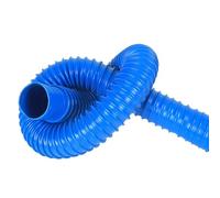 RENLXFI Tuyau de Ventilation Tuyau D'aspiration De Poussière en Caoutchouc PVC, Tuyau D'évacuation De Sécheuse, Conduit D'extraction Bleu À Soufflet pour Fumée/poussière(ID 30mm/1.2in,L 4m(13ft))