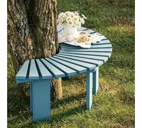 Renmlion Banc d'arbre Circulaire，Siège de Jardin en Bois sans Dossier Siège de Patio Semi-Circulaire，Sièges de Chaise de Parc de Patio extérieur diamètre 120cm Sièges enveloppants(Bleu,Half Round)