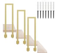 Renmlion Rampe d'escalier en U｜Rampe en Fer forgé doré pour marches intérieures｜Rampe d'escalier extérieure à Montage latéral，kit de Garde-Corps pour Couloir de loft ou de Villa(95cm)