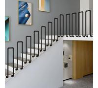 Renmlion Rampe d'escalier Moderne d'intérieur pour Murs latéraux,Rampe d'escalier en U de 35-100cm pour 1 Marche,poteaux de Support de sécurité pour entrée de loft de Villa(45cm)