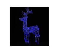 vidaXL Renne décoratif de Noël 90 LED 60×16×100 cm Acrylique Bleu