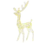 Renne de décoration de Noël Acrylique 140 LED blanc chaud 120 cm