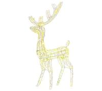 Renne de décoration de Noël Acrylique 140 LED blanc chaud 120 cm