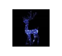 vidaXL Renne de décoration de Noël Acrylique 140 LED bleues 128 cm bleues G