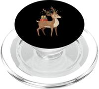Renne de Dessin Animé avec Paquets et Cornes Décorées PopSockets PopGrip pour MagSafe