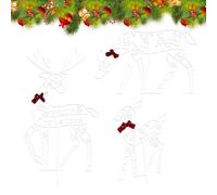 Renne de Noël | Cerf debout | Art du renne | Décoration de vacances dans le jardin | Décorations de jardin | Pour les propriétaires de fête, les planificateurs, le quartier, la cour, le porche, la