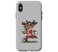 Renne de Noël Rudolph Jouant au Football pour Hommes, garçons, Enfants Coque pour iPhone X/XS