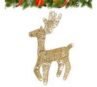 Renne,Décoration Festive Résistante à la Rouille,Renne Debout Pré-Éclairé avec Scintillement - pour Intérieur et Extérieur Devant de la Maison Jardin Porche