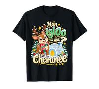 Renne et Igloo enneigé pour Noël T-Shirt