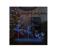 vidaXL Renne et traîneaux Noël volant Acrylique 260x21x87 cm Bleu