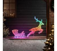 Renne Lumineux Connecté à 250 LED Twinkly avec Traîneau