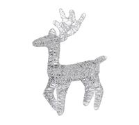 Renne lumineux - Décoration de Noël à paillettes | Figurine de Noël illuminée avec lumières chaudes pour pelouse intérieure et extérieure, jardin, porche, chambre, patio, balcon, fête de Noël et