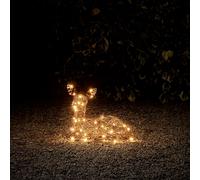 Renne Lumineux Studley - Faon de Noël Couché en Rotin 24v