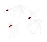 Renne Noël Extérieur | Décorations Fêtes Arrière-Cour - Ornements De Jardin Cerf Debout - pour Décorateurs Maison Organisateurs Fêtes Jardin Saison Hivernale Arrière-Cour Activité