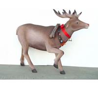 Renne pour traîneau de Noël 115cm de large Figurine de décoration - GFK - grandeur nature - pour l'extérieur