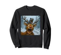 Renne Selfie T-Rex Dinosaure Chase Humour Drôle Sweatshirt
