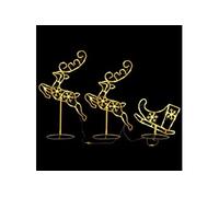 vidaXL Renne/traîneaux Noël volant Acrylique 260x21x87cm Blanc chaud