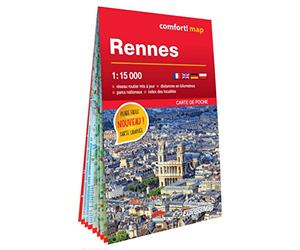 Rennes 1/15.000 (carte format poche laminée - plan de ville)