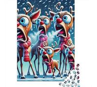 Rennes Dessins animés 1000 Pièces Puzzle pour Adultes Jeux Éducatifs Puzzle Anti-Stress Cultiver l'esprit D'équipe pour Hommes, Femmes, Seniors 500pcs (52x38cm)