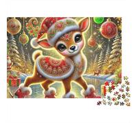 Rennes Dessins animés Skating 1000 Pièces Puzzle pour Adultes Jeux De Défi Familial Puzzle Anti-Stress Entraîner La Mémoire du Cerveau pour Décorations Familiales 500pcs (52x38cm)