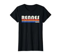 Rennes France Retro 70s 80s Style T-Shirt Graphique avec Valeur