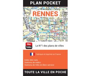 Rennes, Ille-et-Vilaine - Plan de ville "pocket" | Blay Foldex