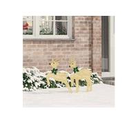 Rennes LED 2 pcs Blanc chaud tissu, Déco de salon ArtDeco, éclairage festif durable, figurines de Noël 42012987