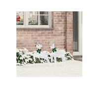 Rennes LED 2 pcs Blanc Froid tissu, Déco de salon ArtDeco, éclairage festif durable, figurines de Noël 42012989