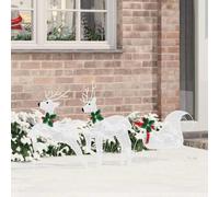Rennes LED avec des feux de cordes décoratifs tissu Décoration Noël vidaXL vidaX