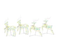 Rennes LED Décor saisonnier Figurines de Noël Ornements Fête USB Festif vidaXL v