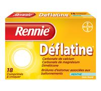 Rennie Déflatine Sans Sucre 18 Comprimés À Croquer