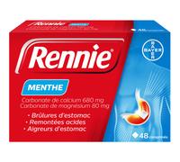 Rennie Menthe Brûlures D'Estomac Et Remontées Acides 48 Comprimés