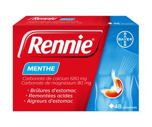 Rennie Menthe Brûlures D'Estomac Et Remontées Acides 48 Comprimés