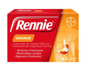 Rennie Orange Brûlures D'Estomac Et Remontées Acides 36 Comprimés À Croquer