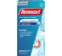 Rennie Rennaxt 750mg 20 Gommes À Mâcher