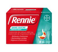 Rennie sans sucre 96 comprimés à croquer Comprimé(S) À Croquer pc(s)
