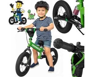 Rennmeister Draisienne | Roues de 3,6 m | Suspension | À partir de 3 ans | Siège et guidon réglables | Béquille | Vélo d'exercice pour enfants et tout-petits | Noir vert