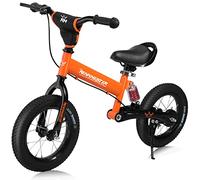 RENNMEISTERŽ Draisienne pour Enfants Orange Guidon Selle réglable Frein Vélo d'apprentissage Pneus jusqu'ŕ 50kg Vélo d'équilibre