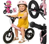 RENNMEISTERŽ Draisienne pour Enfants Rose Guidon Selle réglable Frein Vélo d'apprentissage Pneus jusqu'ŕ 50kg Vélo d'équilibre