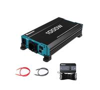 Renogy 1000W/2000W Convertisseur 12v 220v/230v Pur Sinus Transformateur, DC AC Onduleur Power Inverter Allume 2 Prise EU de Courant Alternatif pour Voiture, Camping, Voyage, Panneau Solaire, VR