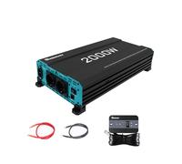 Renogy 2000W/4000W Convertisseur 12v 220v/230v Pur Sinus Transformateur, DC AC Onduleur Power Inverter Allume 2 Prise EU de Courant Alternatif pour Voiture, Camping, Voyage, Panneau Solaire, VR