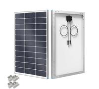 Renogy Panneau solaire de type N 100 W avec supports de montage en Z, panneau solaire 16BB 100 W 12 V, module PV 25 % haute efficacité pour camping-car, bateau, maison, toit