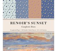 Renoir's Sunset Confetti Dots: Classic Art Color Palette Scrapbook Paper: 20 Double-Sided Sheets for Decorative Paper Projects, Junk Journals, ... and Mixed Media | 8.5x8.5 in (21.6x21.6 cm)