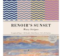 Renoir's Sunset Wavy Stripes: Classic Art Color Palette Scrapbook Paper: 20 Double-Sided Sheets for Decorative Paper Projects, Junk Journals, ... and Mixed Media | 8.5x8.5 in (21.6x21.6 cm)