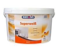 Renolin 10 L Peinture Murale Intérieure Blanc Superweiß Mat Faible Projections