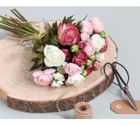 Renoncule Artificielle Rose H35 Rose