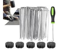 Renopfect Agrafes pour piquets de Jardin, kit d'agrafes pour paysages de Jardin - Bâtons d' en Tissu Anti-Rouille pour l'aménagement paysager - Clous de pelouse en Tissu Anti-Rouille - Piquets de